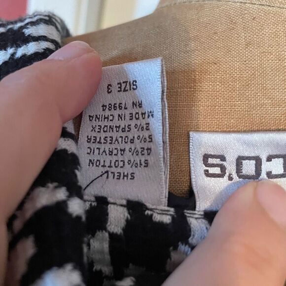 CHICO’S | soft knit black & white jacket size 3 or L - Picture 7 of 7